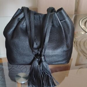 Rebecca Minkoff Black Leather Bucket Bag